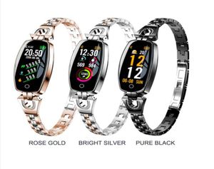 Yeni H8 Akıllı İzle Kadın Erkekler Bilezik Çift Su Geçirmez Headrate Elektronik Saat Bluetooth Fitness Tracker Smartwatch Whole5979456