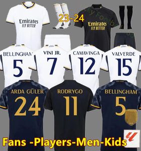 2024 crianças REAL MADRIDS camisas de futebol kits de futebol BELLINGHAM VINI JR TCHOUAMENI Benzema ALABA MODRIC RODRYGO Quarto 23 24 nova camisa de futebol masculina de alta qualidade