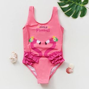 Mulheres Swimwear Chegada 1-7 Ano Criança Bebê Meninas Flamingo Estilo Maiô de Alta Qualidade Crianças Crianças Beach Wear