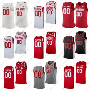 Anpassad NCAA Ohio State Buckeyes College baskettröjor Jamison Battle Colby Baumann Dale Bonner Taison Chatman Kalen Etzler Roddy Gayle Jr. Bowen Hardman