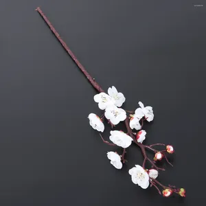 Decorative Flowers 5 Pcs Home Accents Decor Artificial Flower Bouquet Wedding Decore Fake Plum Blossom