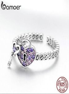Klucz Regulowane Pierścienie palców Purple Crystal Romantic Beauty Girl Women Anniversary Anniversary Gift BINDIND BINIDLY8727118