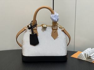 Luis Vuitton White M46922 Serie di gusci di guscio di guscio di fiori superiore borsetta per la borsa per la borsetta da donna 25 cm