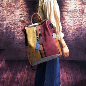 backpack women genuine leather convertible backpacks female women's leather backpack school bag for girl mochila feminina2678