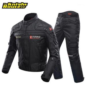 DUHAN Terno de corrida de motocicleta à prova de vento Equipamento de proteção Armadura Jaqueta de motocicleta Calças de motocicleta Protetor de quadril Conjunto de roupas de moto 11392285