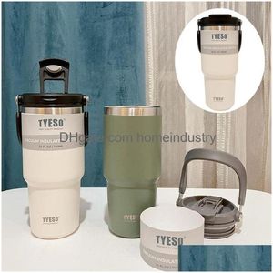 Vattenflaskor 330900 ml kaffe termisk mugg rostfritt stål termos tumbler koppar vakuumkolv termo termocup 221130 droppleverans dhsxg