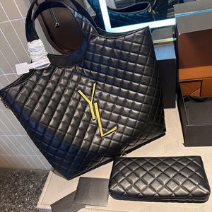 Übergroße Einkaufstasche für Damen, Designer-Gaby, große Tragetaschen, karierte Handtaschen, Umhängetasche mit Brieftasche, Brief, klassische Handtasche