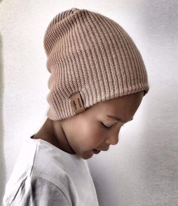 Barnflicka pojke vinter hatt baby mjuk varm mössa mössa virkning elasticitet stickade hattar barn avslappnad öron varmare cap5839440