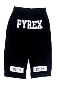 Pyrex Men Shorts Brand Fashion Streetwear Hip Hop Shorts Men Black Red Casual Sports Elastyczne talii 7715130
