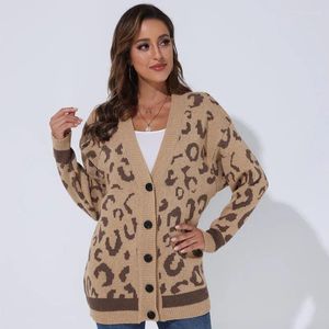 Maglioni da donna Sorella grassa di grandi dimensioni Maglione cardigan lavorato a maglia a maniche lunghe femminile sciolto