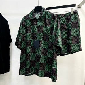 24SS早春のメンズデニムシャツショーツイタリアパリメンズハイストリートファッション半袖OS Tシャツ夏の通気性ティーZL0307