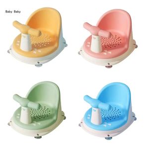 Assento de banheira infantil confortável cadeira de banho de bebê anti deslizamento assento de banho grande presente de chuveiro para nascidos 6-18 meses 240228