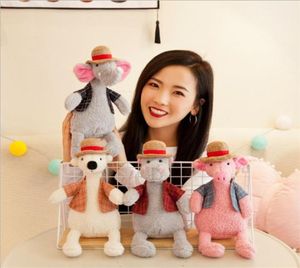 Fabrika bütün sevimli çizgi film şapka hayvan bebek plushtoys şapka küçük sarı ördek pippybearbaby fil peluş toy8890978