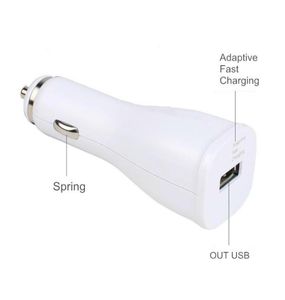 Adapter adaptacyjny szybkiego samochodu do ładowarek telefonów komórkowych 15W 9V167A 5V2A White Black 100pclot5312420