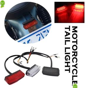 Carro Outros Auto Eletrônicos 12V Motocicleta Freio Traseiro Led Cauda Parar Luz Lâmpada Para Sujeira Taillight Placa De Licença Decorativa Drop Entregar Dhmsl