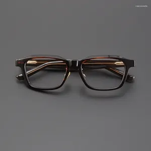 Sunglasses Frames Thickened Optical Retro Acetate Square Men's Glasses Make Prescription For Myopia