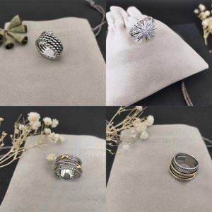 Dy anelli gioielli donna anello di fidanzamento firmato per uomo non ossidato placcato oro brillante anello con diamanti bling moda di lusso bague minimalista zh147 E4