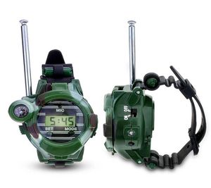 Epacket 2PCS Walkie Talkies Watches Toys For Kids 7 in 1 Camouflage 2 -Way Radio Mini Walkie Talkie Interphone Clock Children Toy5685190