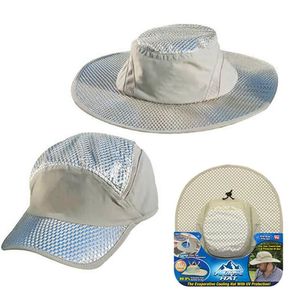 Cappello rotondo Cappello da pescatore Protezione solare Raffreddamento Aria condizionata fredda Sole Anti-ultravioletto Artico Cappelli a tesa larga3399