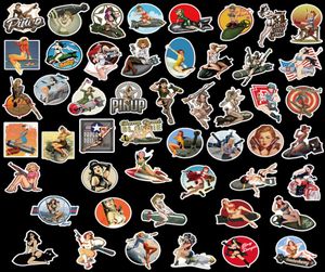 50st Bomb Girl Vintage Pin Up Stickers Pack Nonrandom Graffiti Car Bike Bagage Sticker Laptop Skateboard Motor Water Bottle Dec5895090