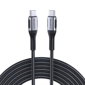 Кабель LENTION USB C — USB C, 100 Вт, тип C, кабель для быстрой зарядки, зарядный шнур для iPhone Pro Max, MacBook Pro, новый iPad Pro, Mac Air и другие ZZ