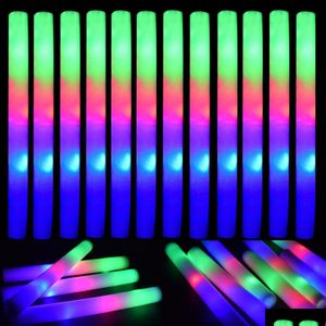 Other Event & Party Supplies Other Event Party Supplies 60Pcs Led Foam Glow Sticks Flashing Batons Cheer Tube In The Dark Wedding 3 Mo Dhrmn