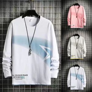 Mens Baggy Long Sleeve T Shirt Sports Crew Neck Tee Shirts Blus Pullover Tops Round Men Casual Sweatshirts 240227