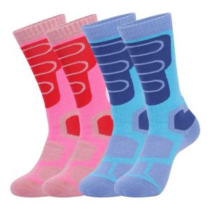 Socks Warm Sportswear for Kids, Ski Socks, Thick Towel Bottom, SweatAbsorbing, Outdoor Sports, Hiking, Climbing, Winter, 2 Pairs/Pack