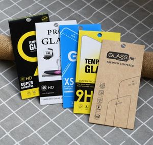 Universal Kraft Paper Retail Packaging Box, iPhone 15, 14, 13 Pro, XR, XS Max, Redmi Tempered Glass Screen Protector