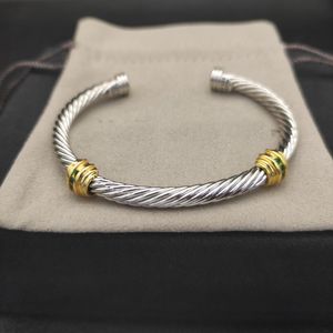 Classic plated silver bracelet jewelry designers vintage cable wiredy diamond bangle fashion luxury shimmering men bracelets bijoux de luxe zh154 E4