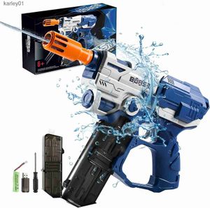 Zabawki z pistoletu nowe elektryczne pistolet wodny Automatyczny woda zanurzka pistolet wodny dla dorosłych Dzieci Blaster Blaster Pistolet Outdoor Zabawki na basen zabawki YQ240307