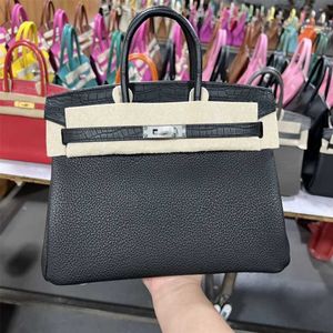 Outlet di fabbrica al 70% di sconto Borsa da donna in vera pelle di alta qualità con motivo patchwork in linea di cera fatta a mano di alta qualità in vendita