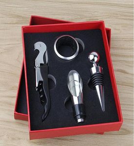 Set da 4 pezzi Set di apribottiglie per vino in acciaio inossidabile Set di coltelli per ippocampo Tappo per versatore Accessori per la casa Strumenti bancone bar DH4770011