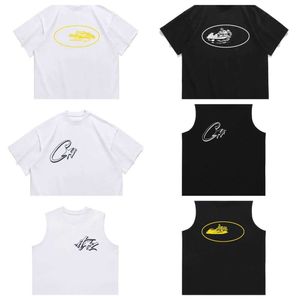 Mens T-Shirt 2023 Tasarımcı Corteizs Tişört Amerikan Sokak Hip Hop Mektubu Baskı Kısa Kollu T-Shirt Cortieze Ming Moda Gevşek Yuvarlak Boyun Kollu Alcatraz Vest Sy