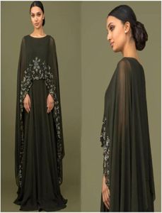 Elegant Black Arabic Muslim Mother of the Bride Dresses With Cape Arabic Dubai Long Wrap Appliqued Lace Chiffon Groom Mothers Prom8948762