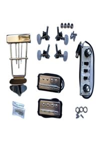 1 Set Hofner Serie HCT500 Kit per basso elettrico Sintonizzatori Pickup Trapezio Cordiera Pannello di controllo4731203
