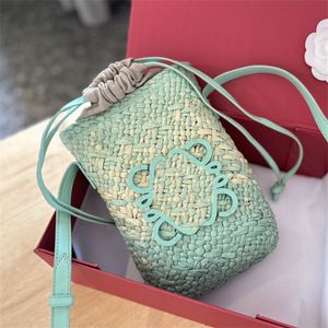 Basket Straw Bag Women Crossbody Bag Designer Shoulder Bag Grass Weaving Handbags Luxury Lo Cross Body Bags Female Summer Purses Brand Bag