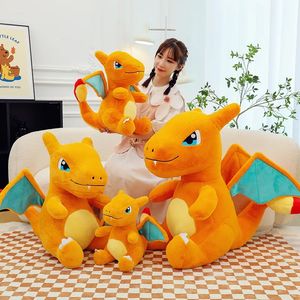 2024 Söt anime Dragon Plush Toy Fire Dragon Doll