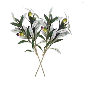 Decorative Flowers Olive Decoration Fake Plant Flower Arrangement Supplies Wedding Ornament Pography Props Simulation