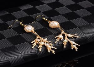 Dangle Chandelier Pearl Earrings For Women Jewelry Chinese Real Luxury Amulets Vintage 925 Silver Designer Amulet Gift White Tal1700730