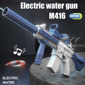 Полностью игрушки, летний автоматический электрический водяной пистолет, перезаряжаемый дальний непрерывный огонь, космическая игра, брызги, детская игрушка в подарок 240307