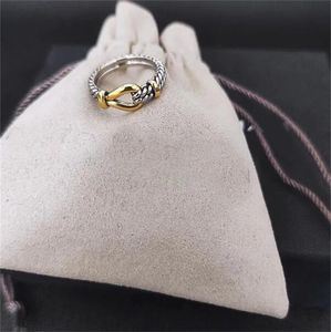 Resplendent dy designer jewelry rings for men plated silver ring engagement for women fashion twisted wedding party designer ring Couple zh144 E4