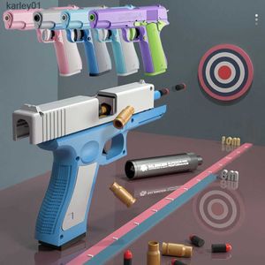 Gun Toys 3D Gravity Knife Model Gun Mini 1911 Toy Gun Non-Firing Bullets Toy Gun Rubber Band Launcher Collection Birthday Gift YQ240307