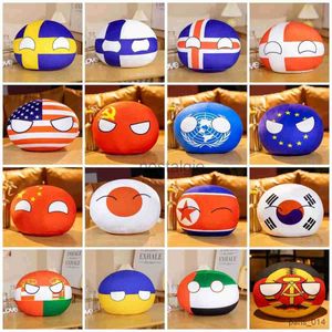 Animals 10cm Ball Plush Toys Polandball Pendant Country Flag Balls Countryball Stuffed Doll Christmas Gifts for Kids 240307