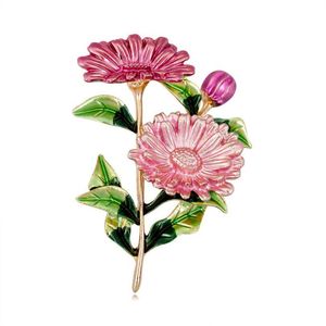 Szpilki, broszki aktualizacja kwiat stokrotka Pinki broszkowe żółte Marguerite Boutonniere Wedding Lapel Pin Biżuter