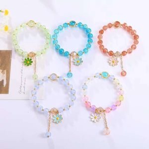 Pulseira de flores com design de nicho, pulseira de cristal explodindo, estilo frio e indiferente da menina coreana, pulseira personalizada para namorada e amante