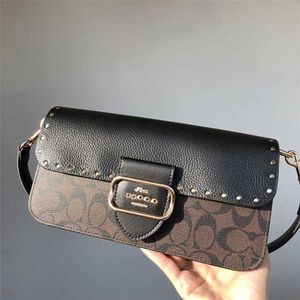 70% Factory Outlet Off Olay's lychee pattern rivet French stick classic old flower one underarm small square bag on sale