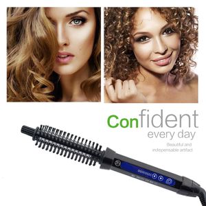 Hair Curling Wand Curler Iron Ceramic Anion Deep Air Brush Heating Roller Styler Care Tools 240226