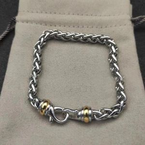 Dy twisted bracelet classic fashion designer jewelry bracelets men fashion plated gold silver chain bracelet hot jewelry party personality bangle zh162 E4