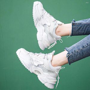 Casual Shoes Walking Women Chunky Sneakers Running Fashion Leather Comfort Sneaker Kvinna Travel Baasploa 2024 Ankomst